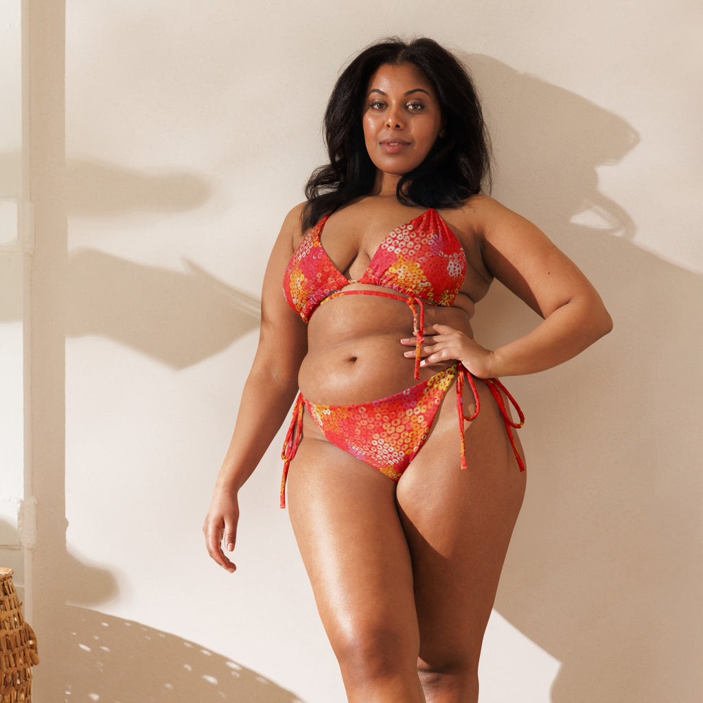 All-Over Print Recycled String Bikini