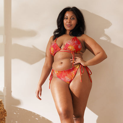 All-Over Print Recycled String Bikini