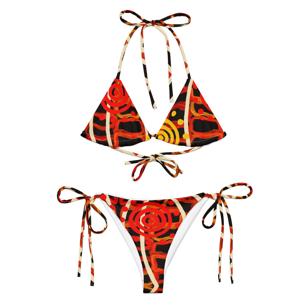 All-Over Print Recycled String Bikini