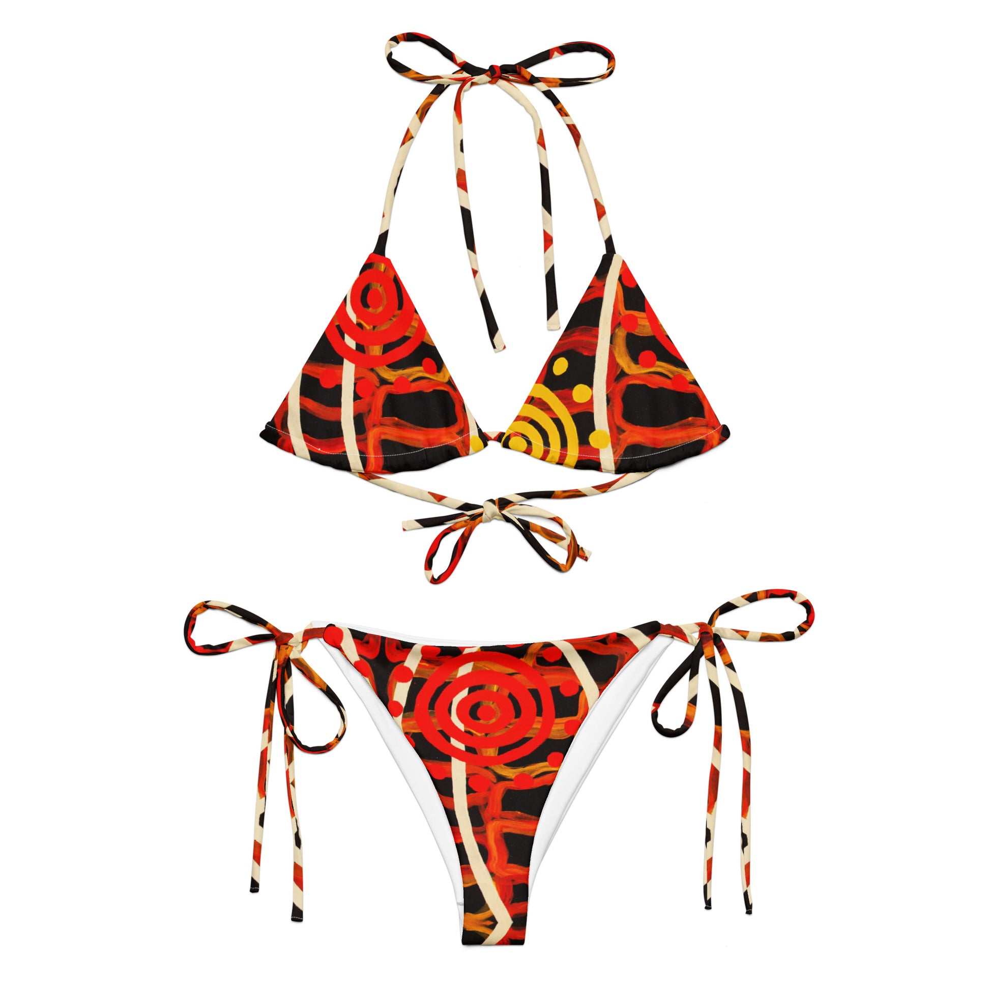 All-Over Print Recycled String Bikini