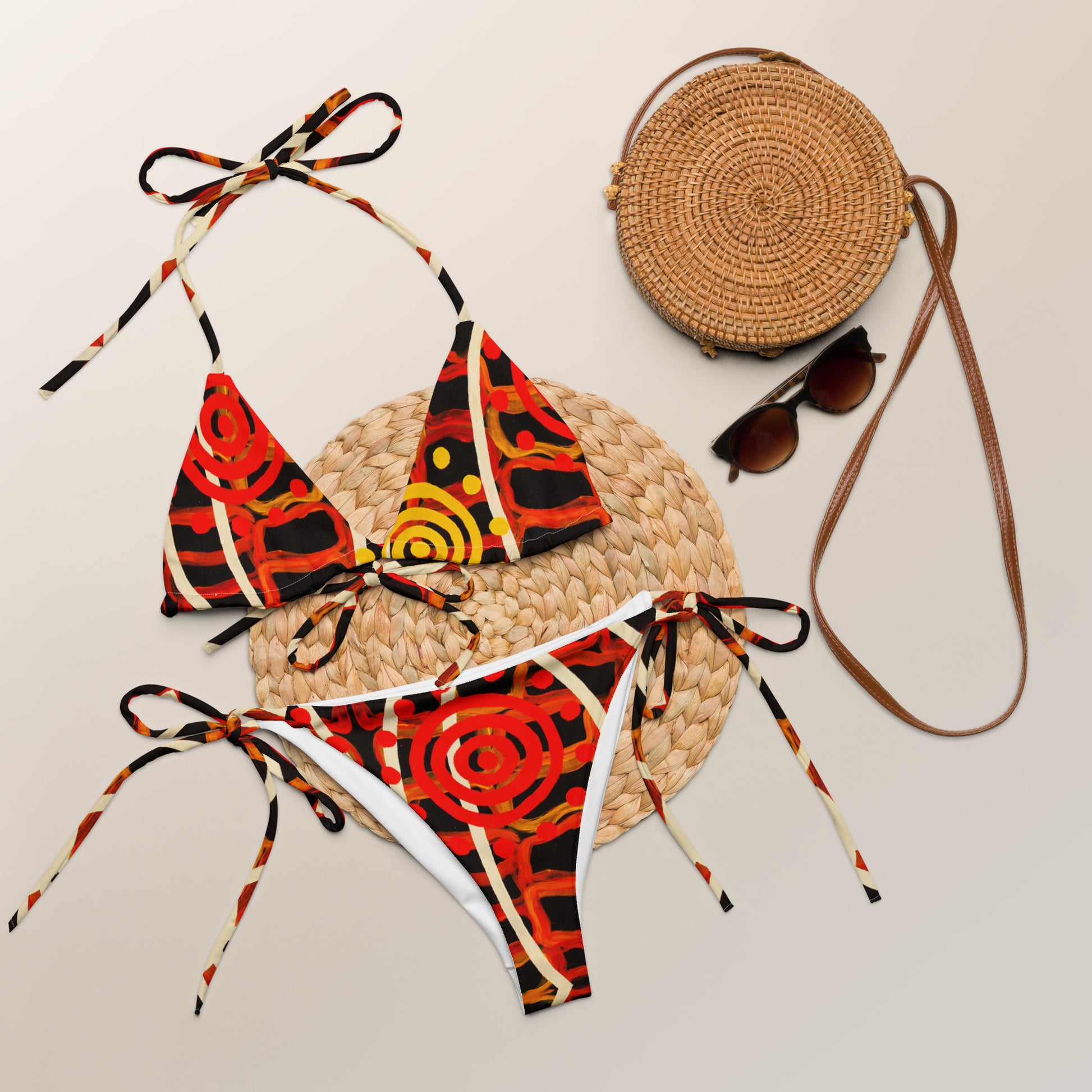 All-Over Print Recycled String Bikini