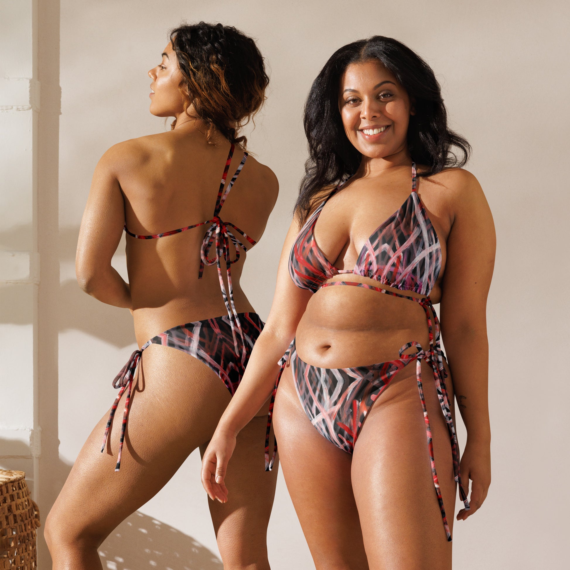 All-Over Print Recycled String Bikini