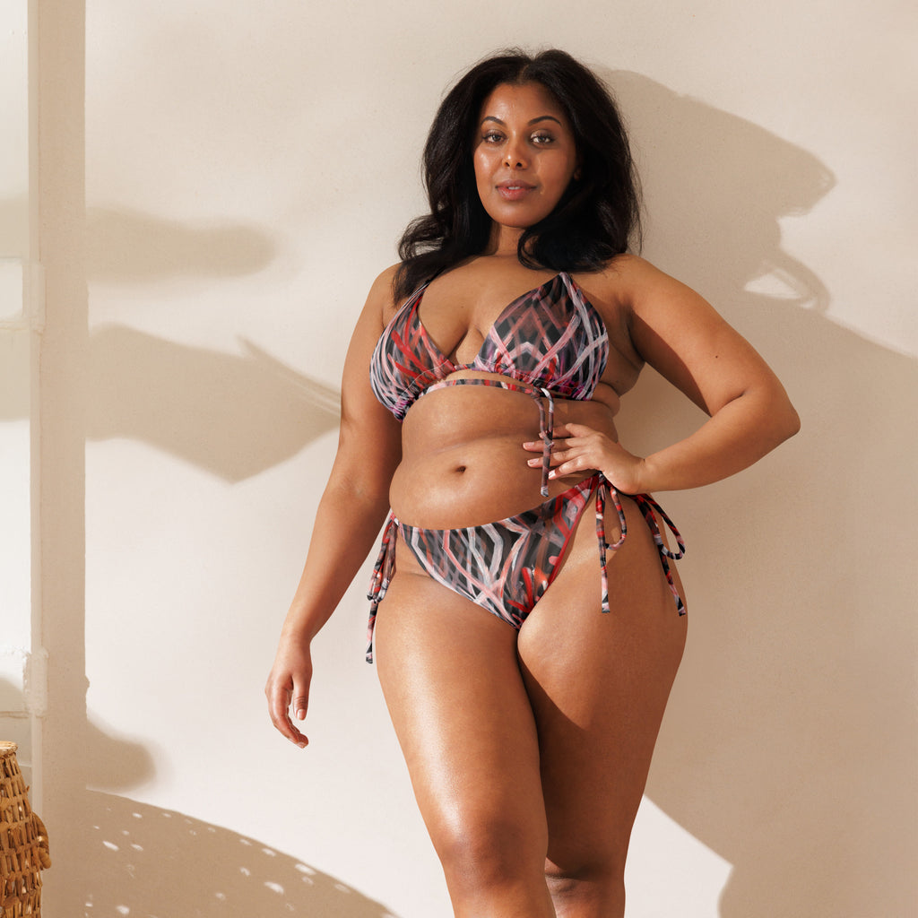 All-Over Print Recycled String Bikini
