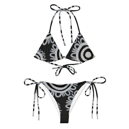 All-over print recycled string bikini