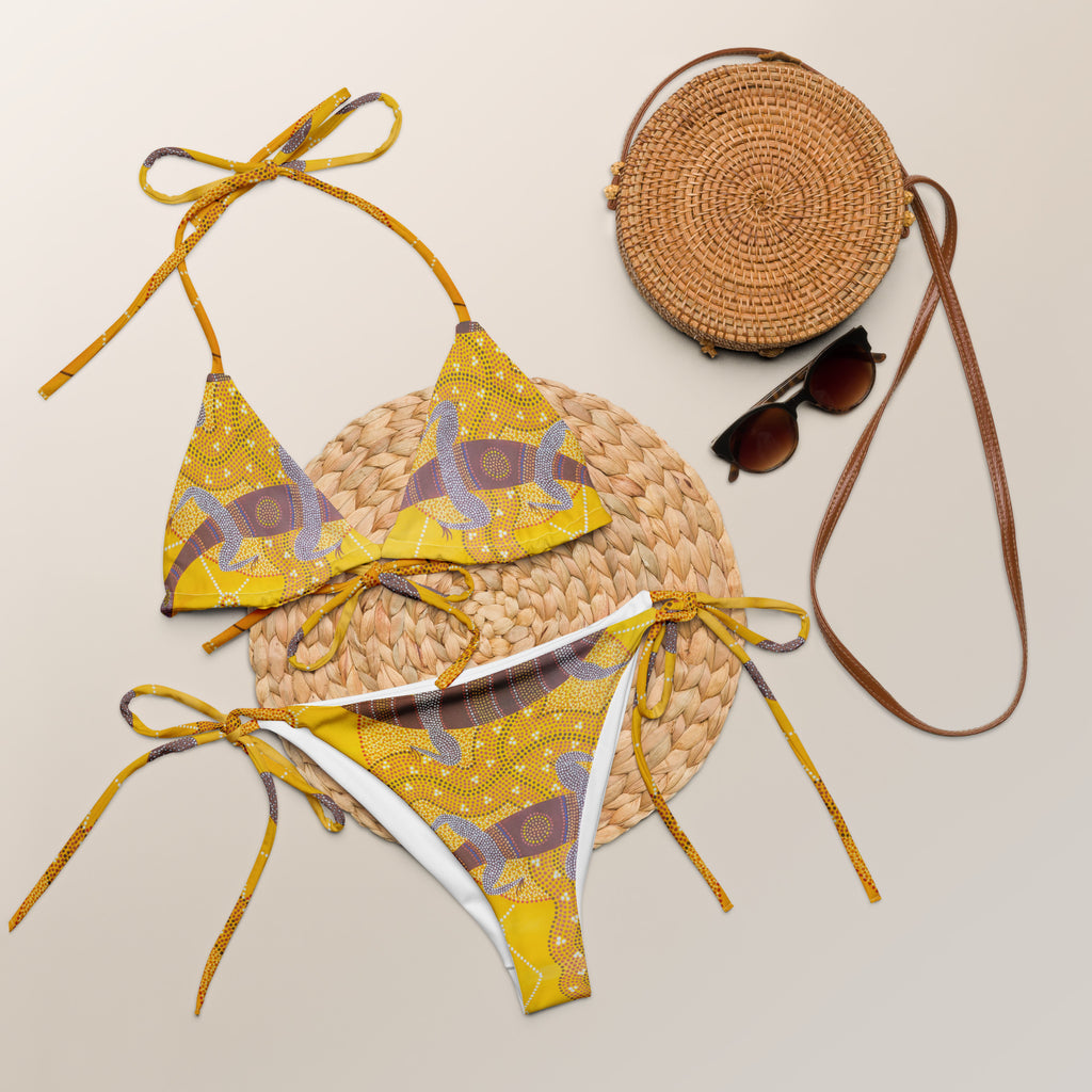 All-Over Print Recycled String Bikini