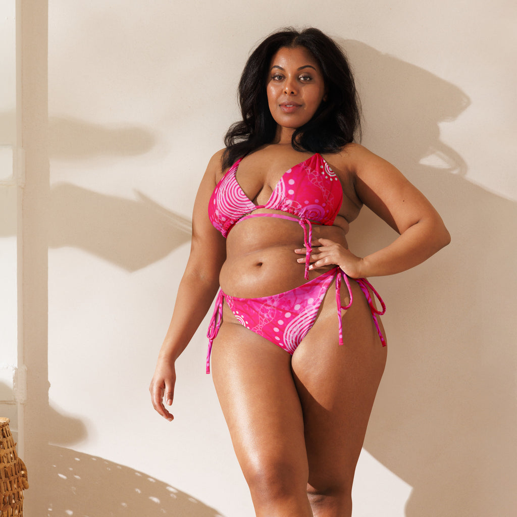 All-Over Print Recycled String Bikini