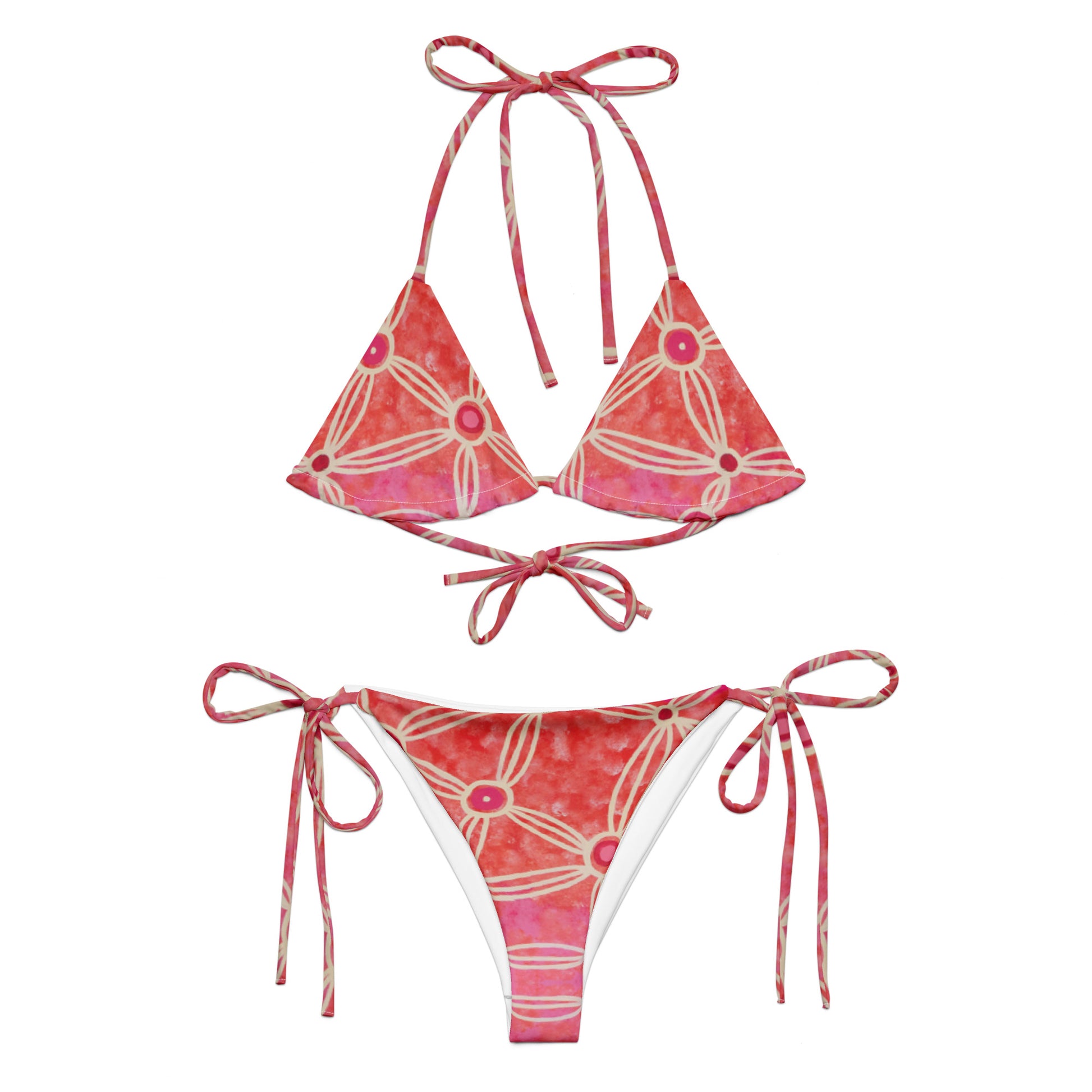 All-Over Print Recycled String Bikini