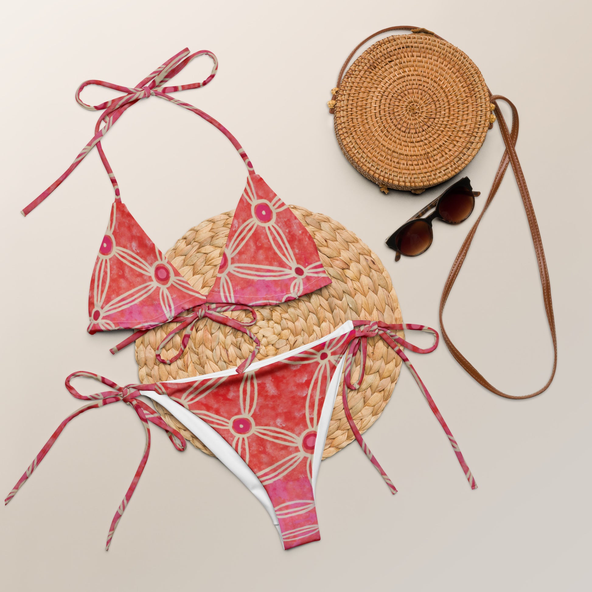 All-Over Print Recycled String Bikini