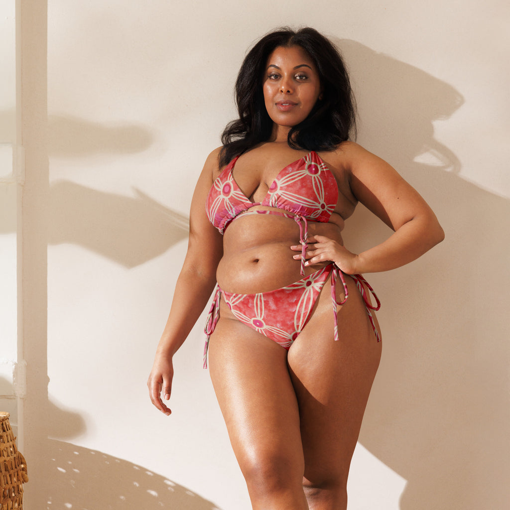 All-Over Print Recycled String Bikini