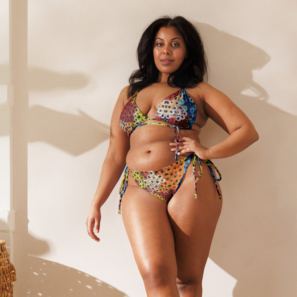 All-Over Print Recycled String Bikini