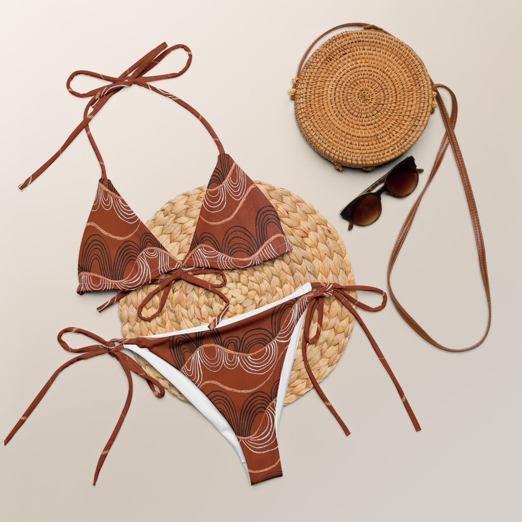 All-Over Print Recycled String Bikini