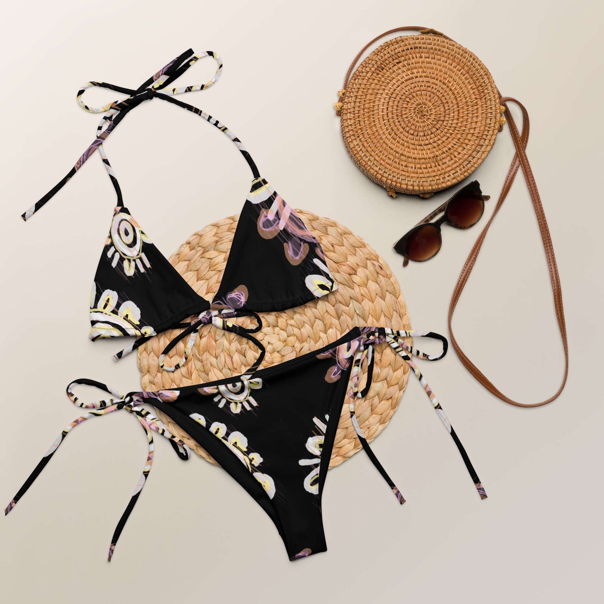 All-Over Print Recycled String Bikini