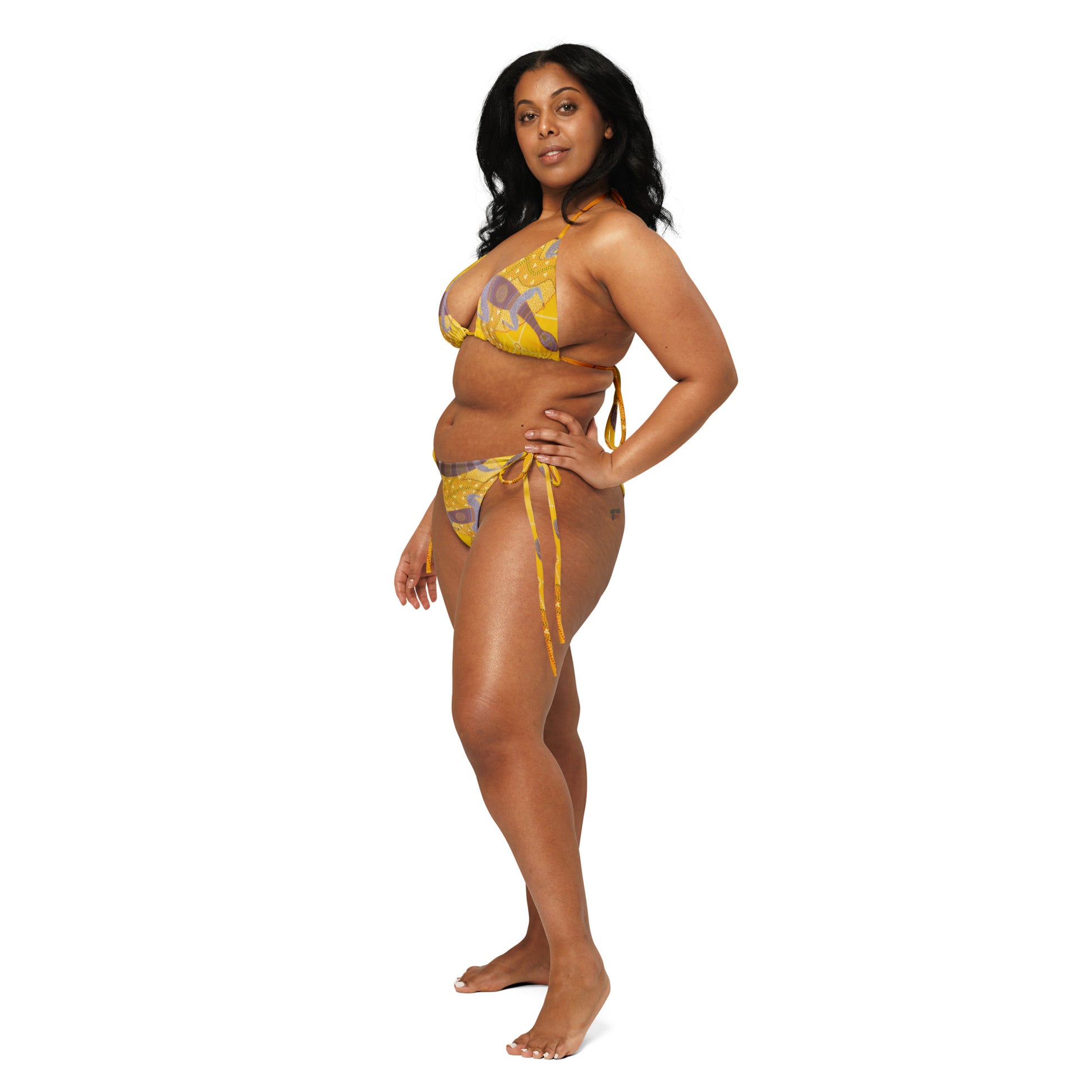 All-Over Print Recycled String Bikini
