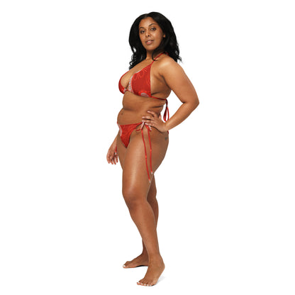 All-Over Print Recycled String Bikini - Songlines