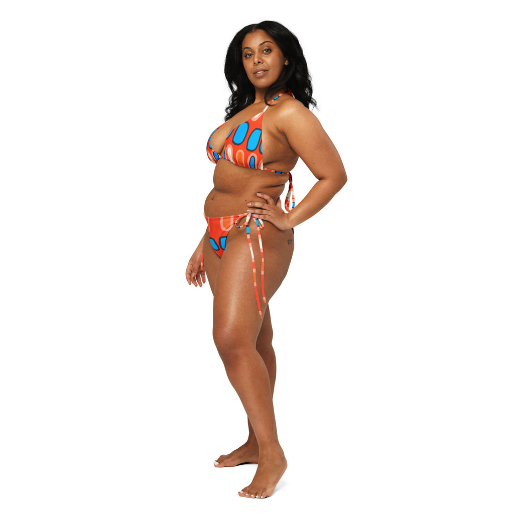 All-Over Print Recycled String Bikini
