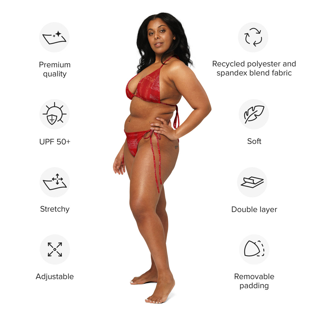 All-Over Print Recycled String Bikini - Artwork 12