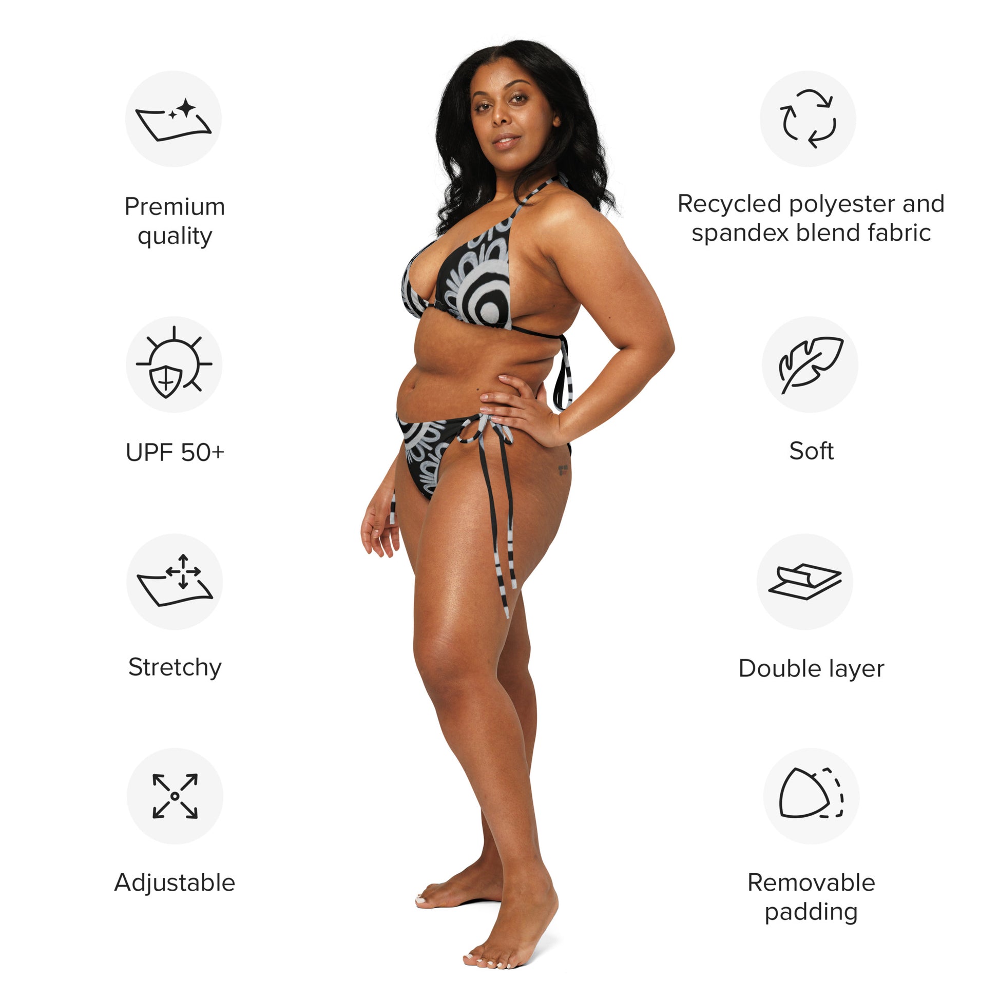 All-Over Print Recycled String Bikini