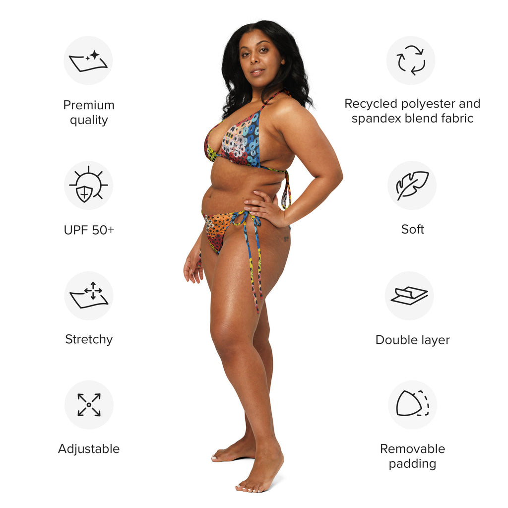 All-Over Print Recycled String Bikini