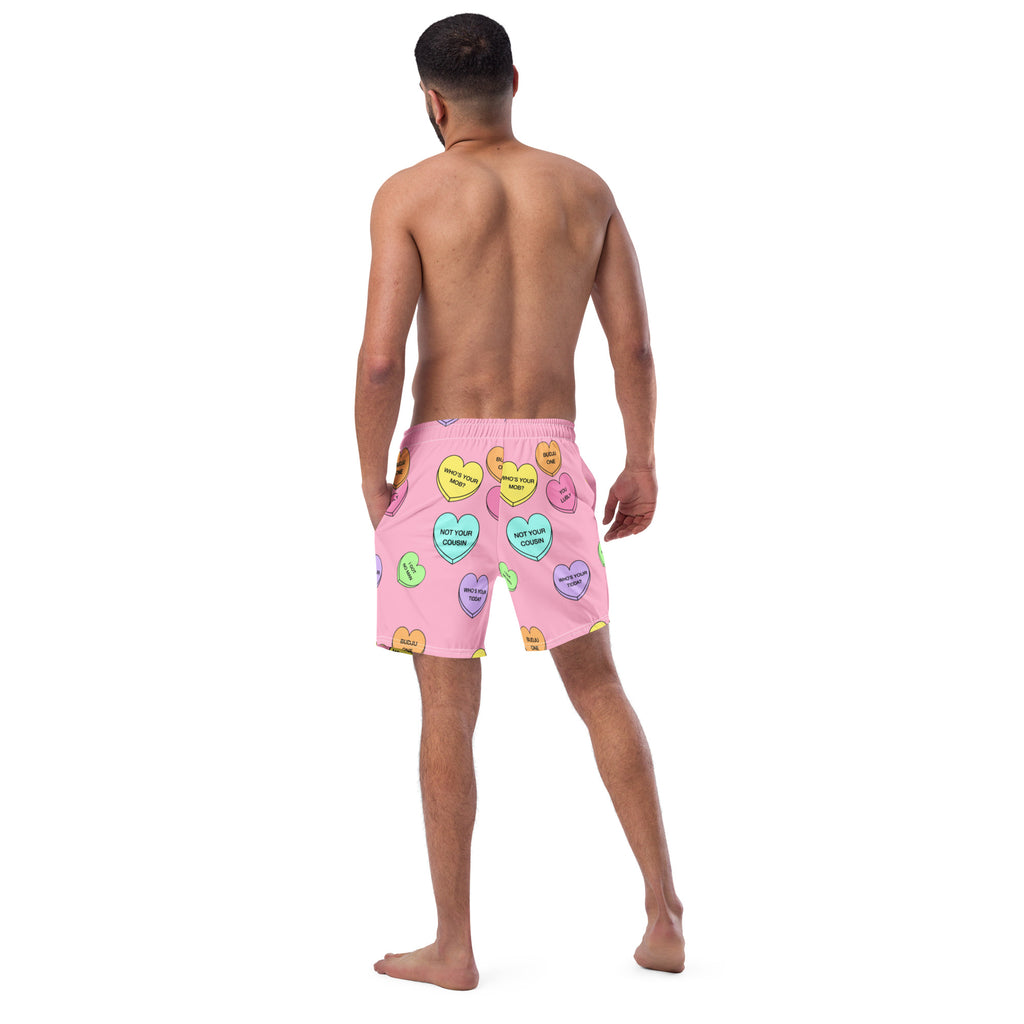 Men's swim trunks  (Candy Hearts) (Mob Only)