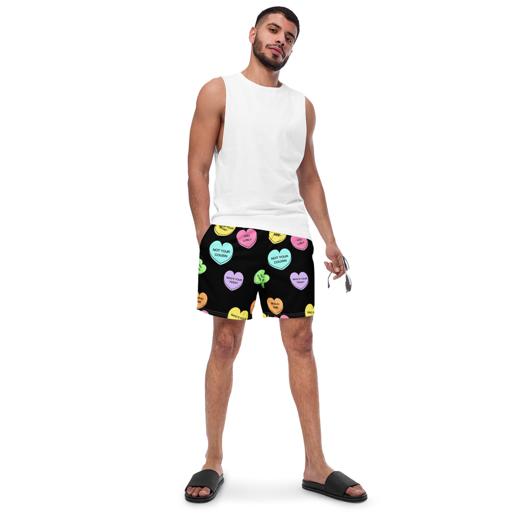 Men's swim trunks  (Candy Hearts) (Mob Only)