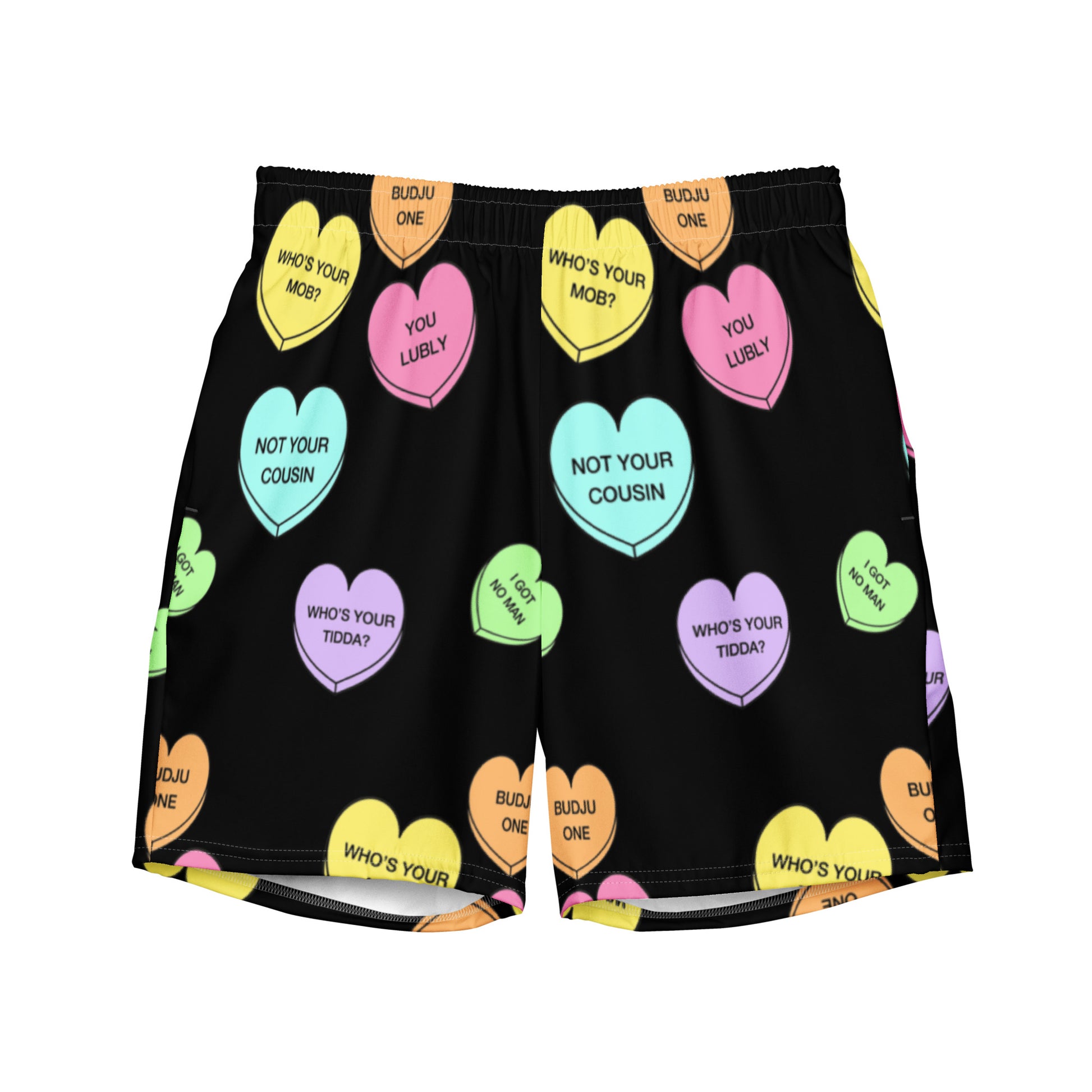 Men's swim trunks  (Candy Hearts) (Mob Only)