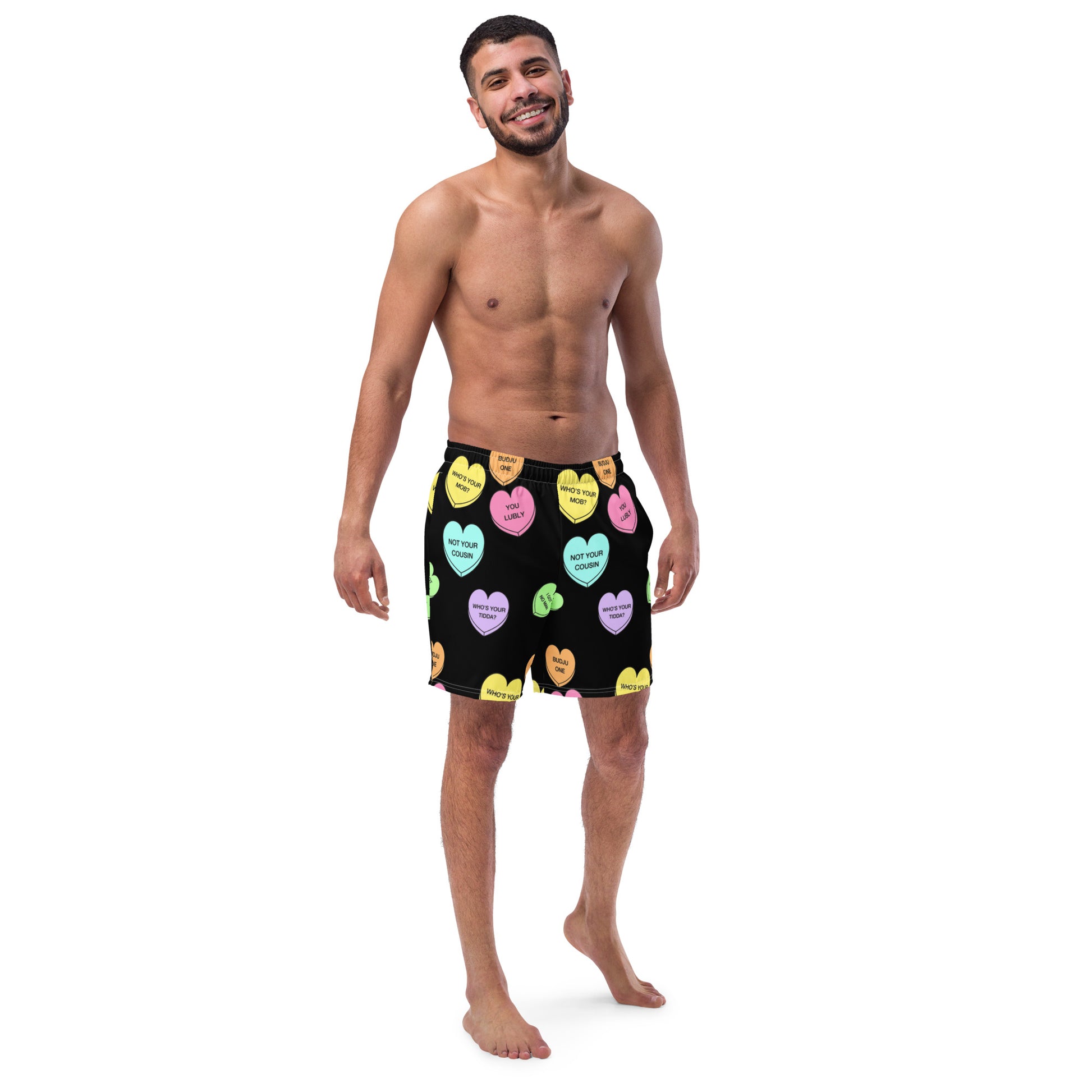 Men's swim trunks  (Candy Hearts) (Mob Only)