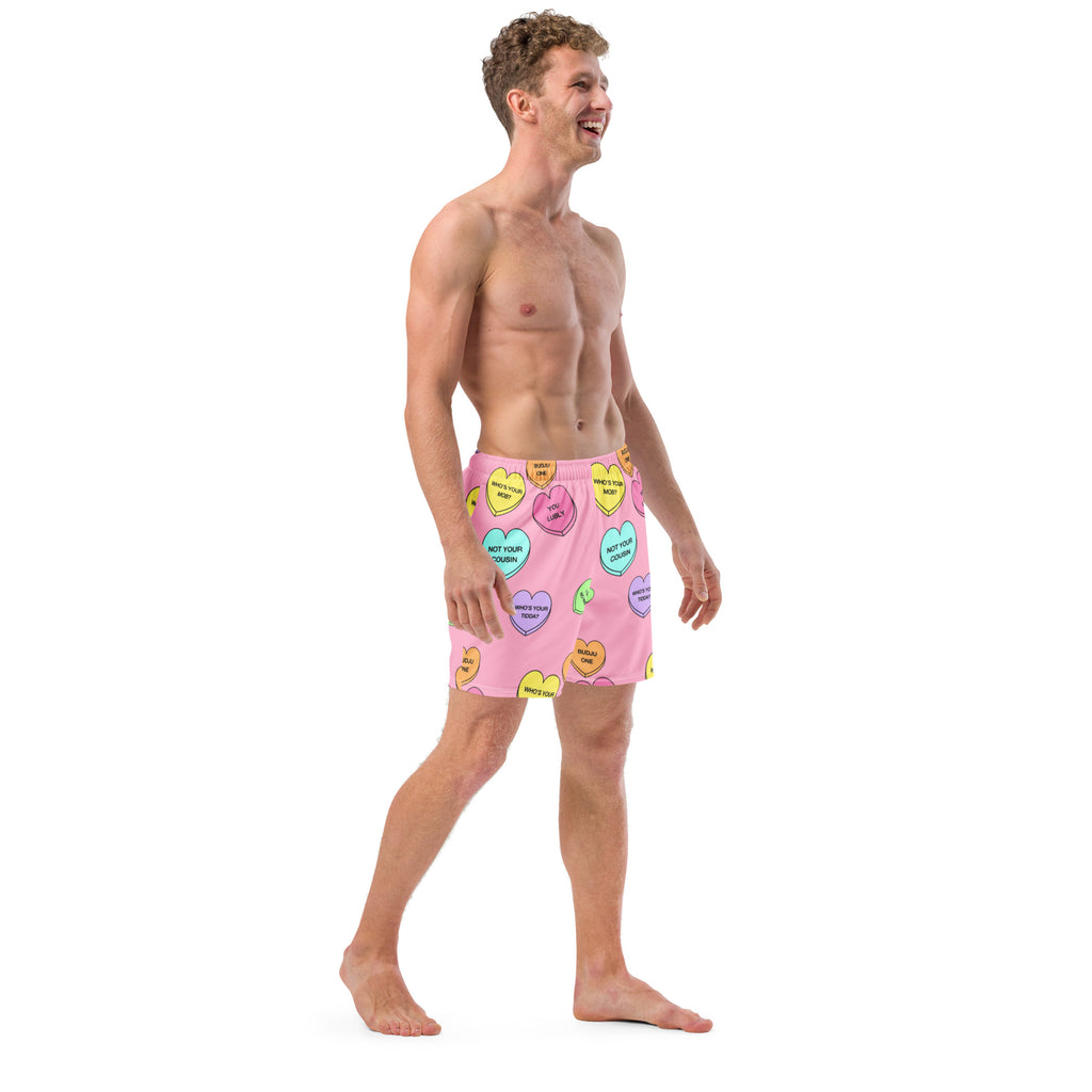 Men's swim trunks  (Candy Hearts) (Mob Only)
