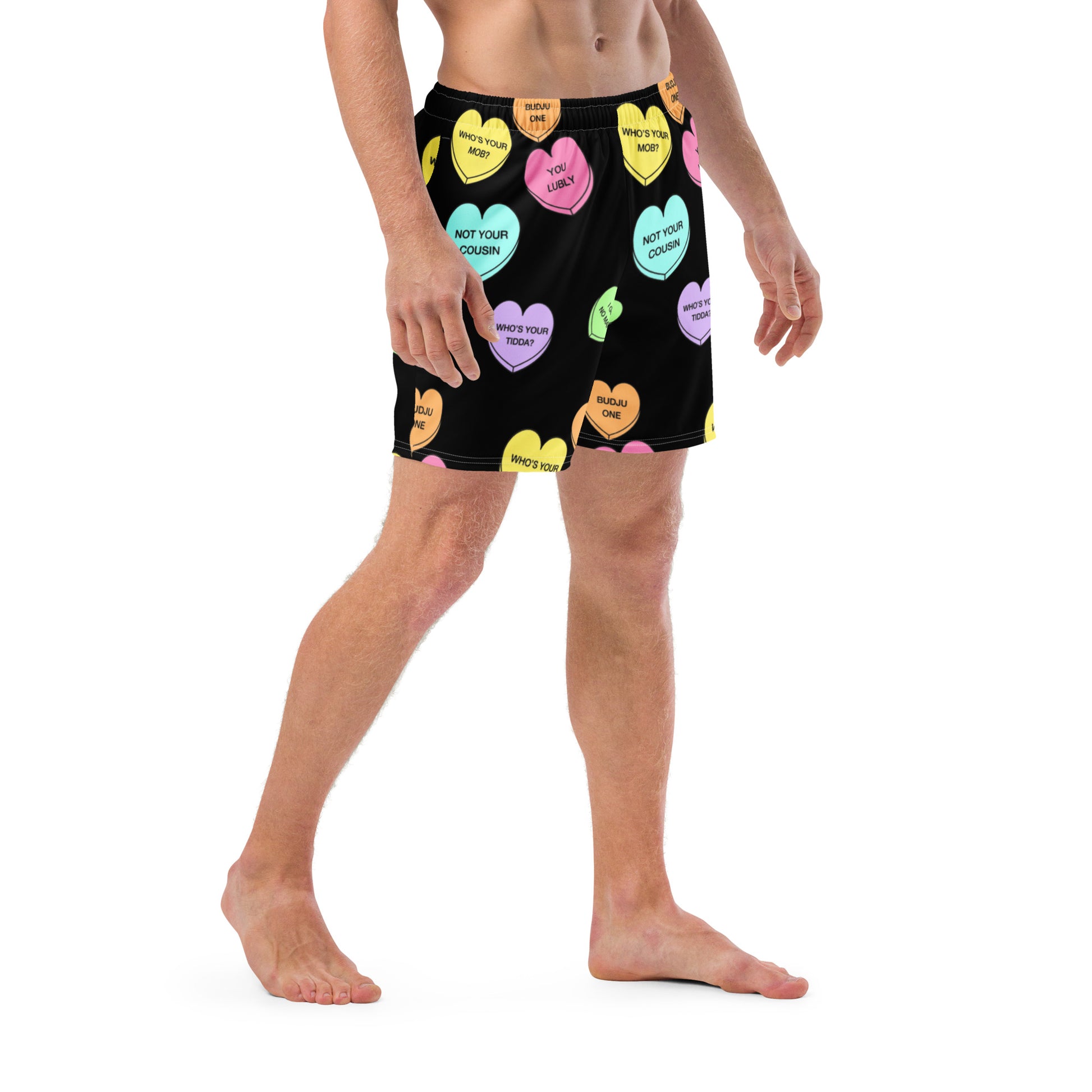 Men's swim trunks  (Candy Hearts) (Mob Only)