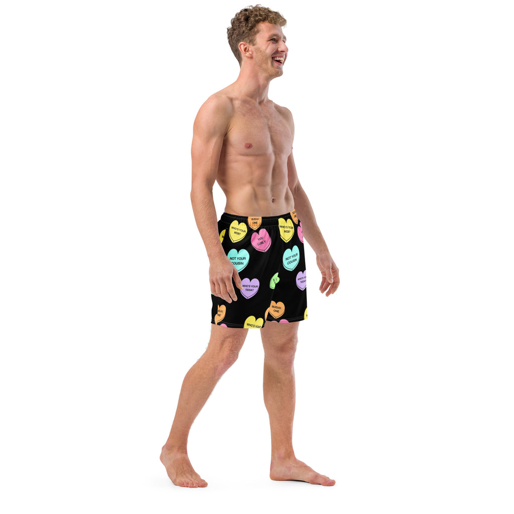 Men's swim trunks  (Candy Hearts) (Mob Only)