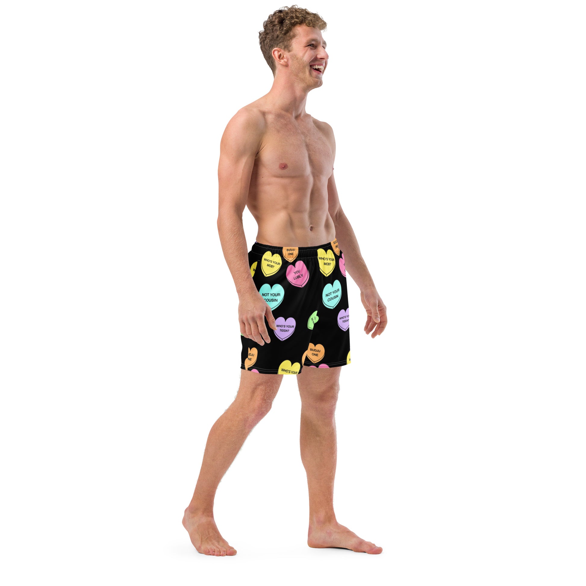 Men's swim trunks  (Candy Hearts) (Mob Only)