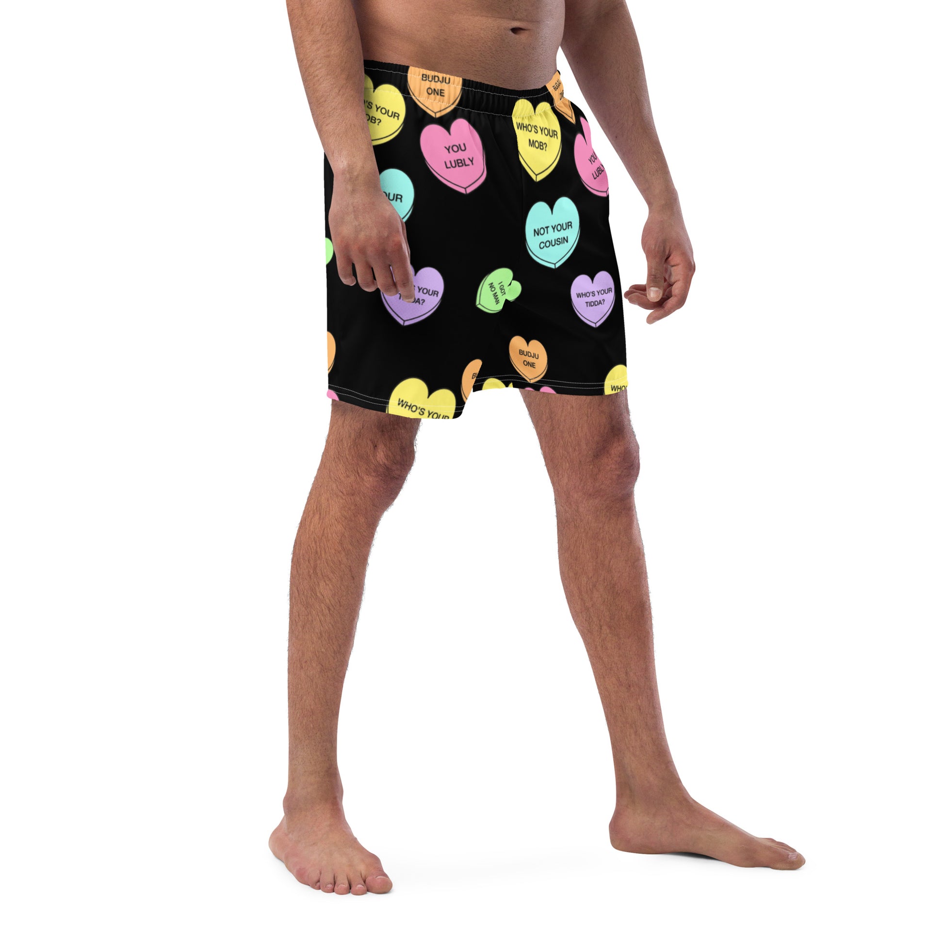 Men's swim trunks  (Candy Hearts) (Mob Only)