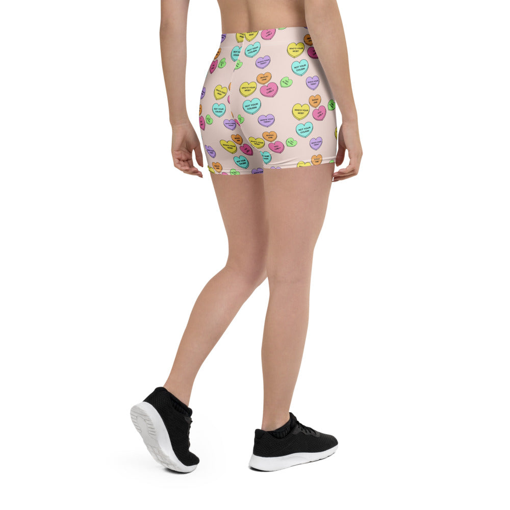 Mid-Rise Everyday Shorts - Candy Hearts