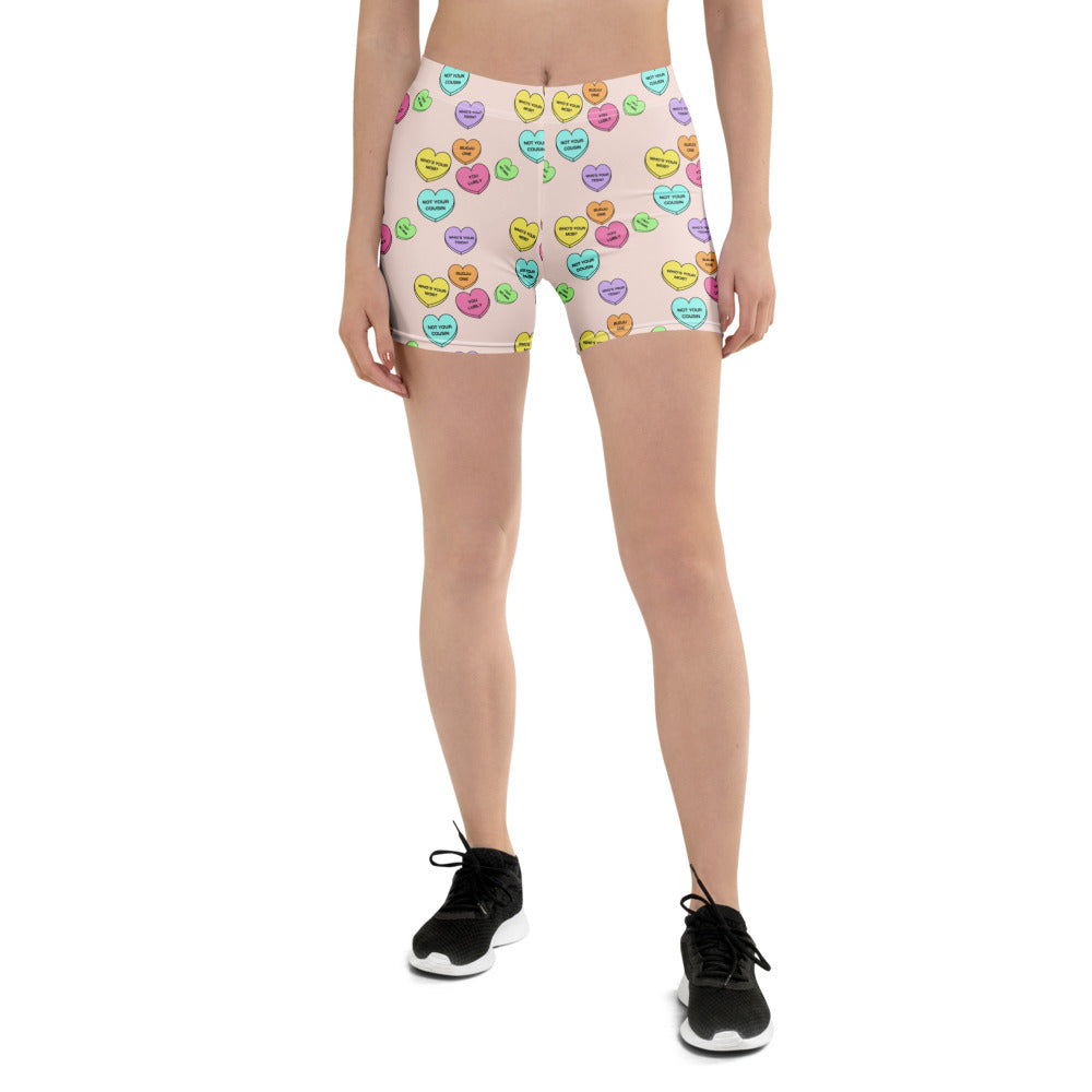 Mid-Rise Everyday Shorts - Candy Hearts