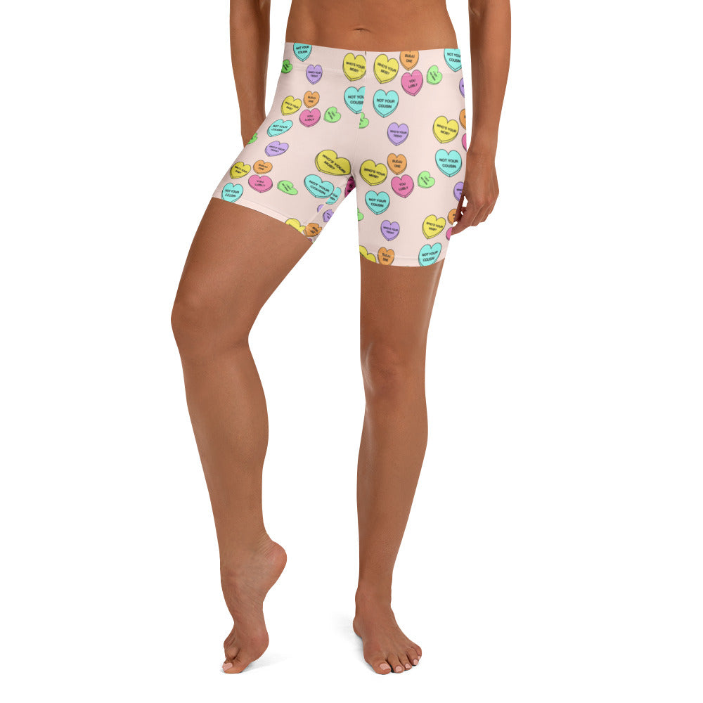 Mid-Rise Everyday Shorts - Candy Hearts