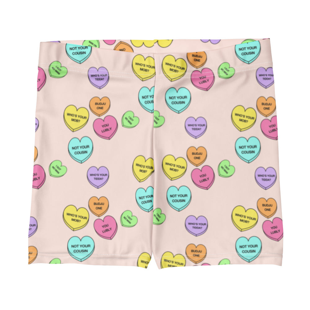 Mid-Rise Everyday Shorts - Candy Hearts