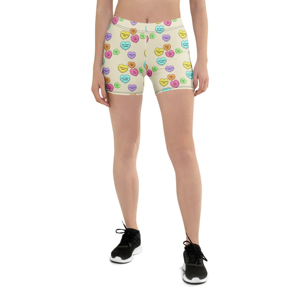 Mid-Rise Everyday Shorts - Candy Hearts