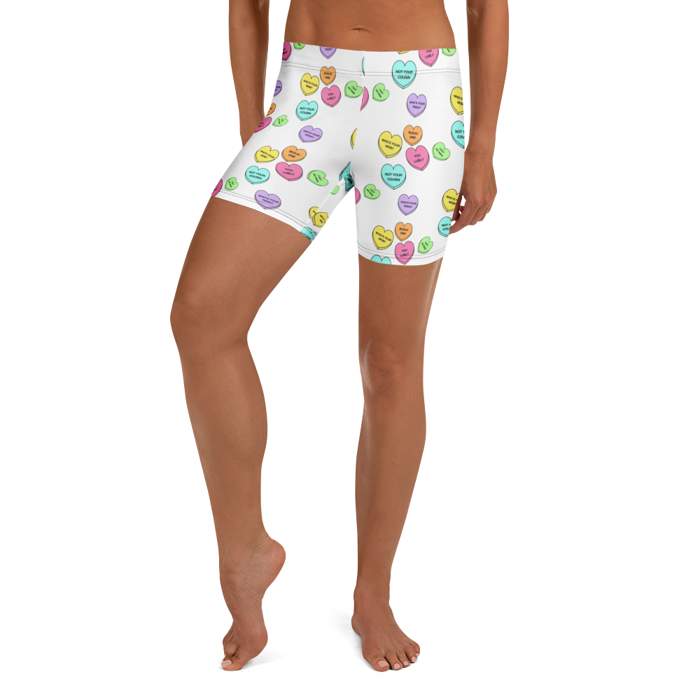 Mid-Rise Everyday Shorts - Candy Hearts