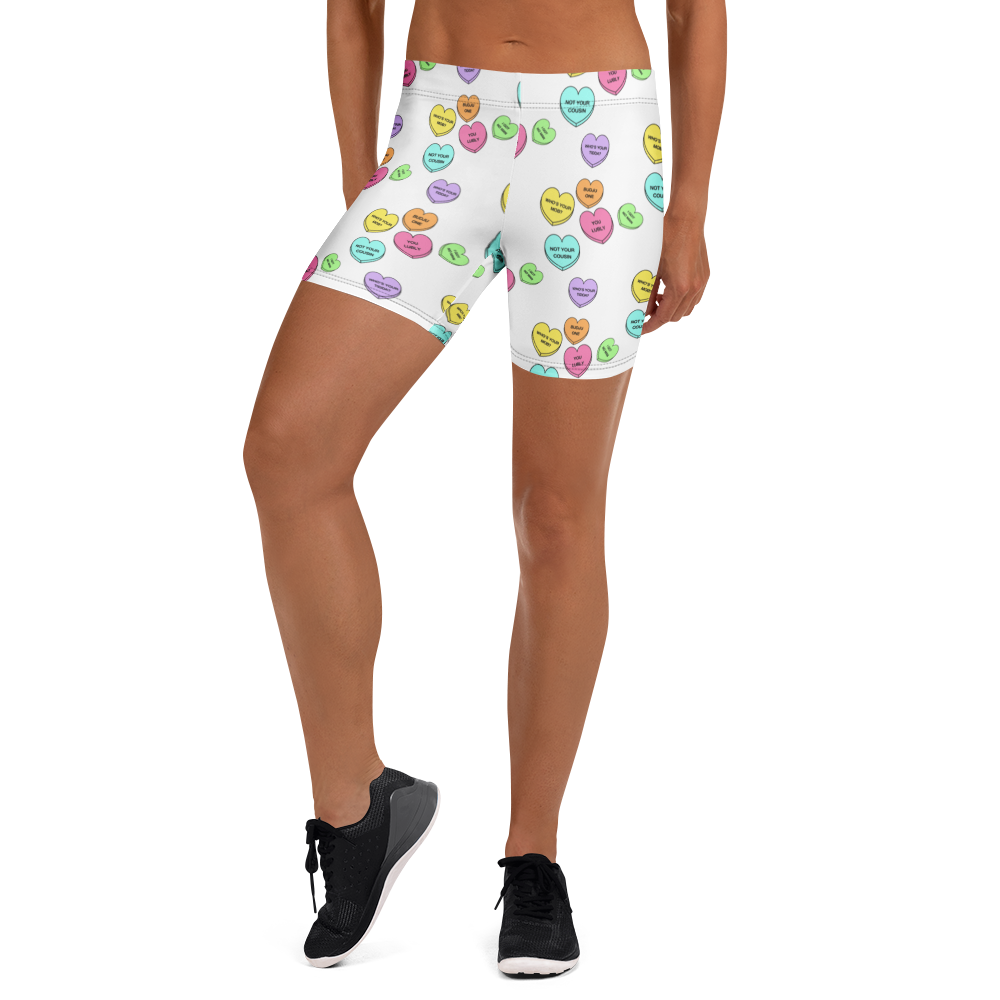 Mid-Rise Everyday Shorts - Candy Hearts