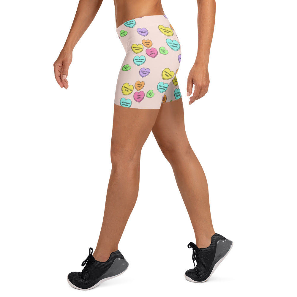 Mid-Rise Everyday Shorts - Candy Hearts
