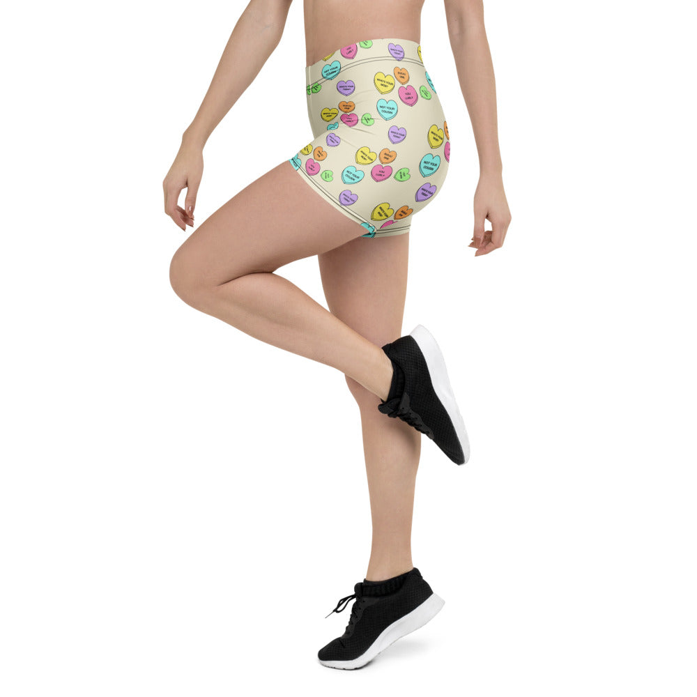 Mid-Rise Everyday Shorts - Candy Hearts