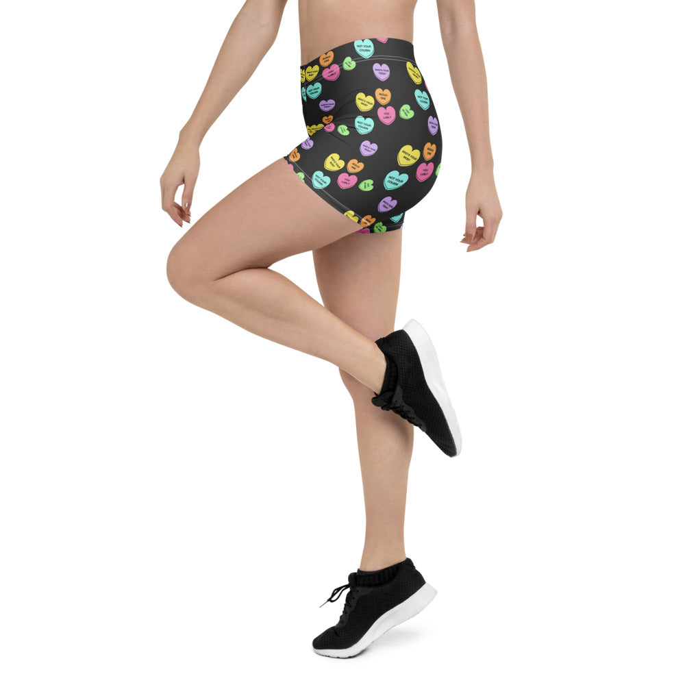 Mid-Rise Everyday Shorts - Candy Hearts