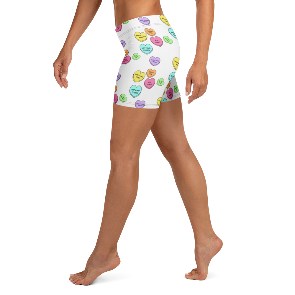 Mid-Rise Everyday Shorts - Candy Hearts