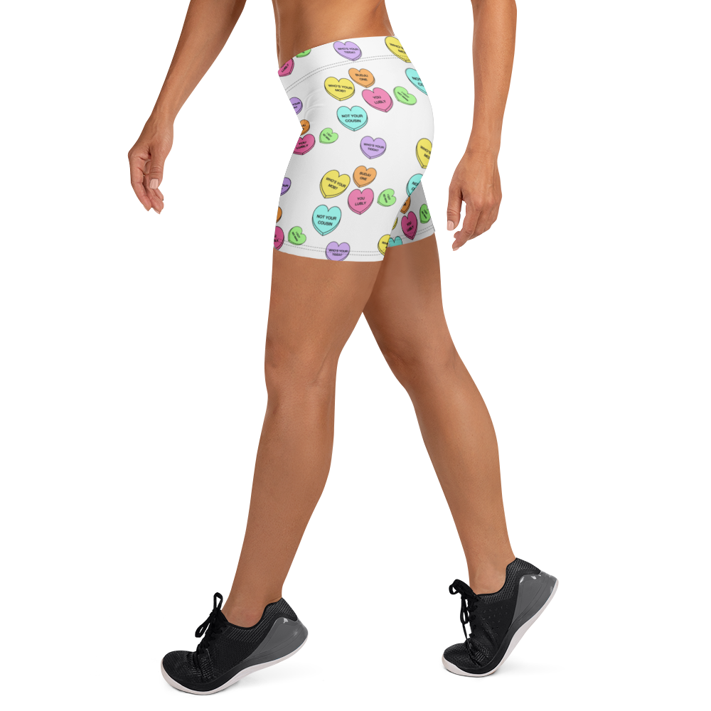 Mid-Rise Everyday Shorts - Candy Hearts