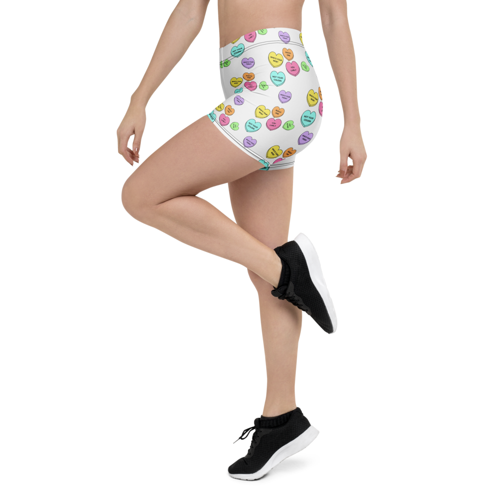 Mid-Rise Everyday Shorts - Candy Hearts