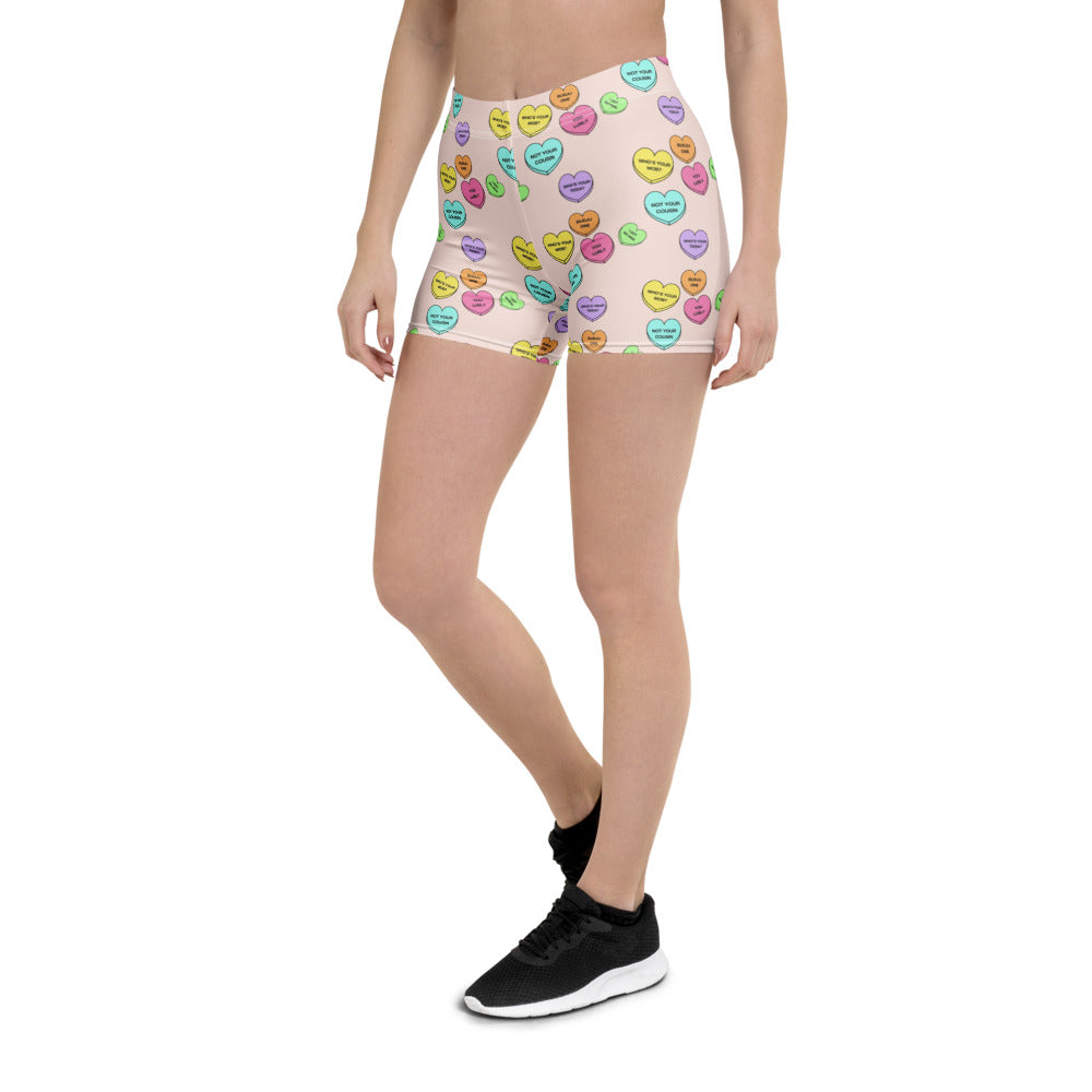 Mid-Rise Everyday Shorts - Candy Hearts
