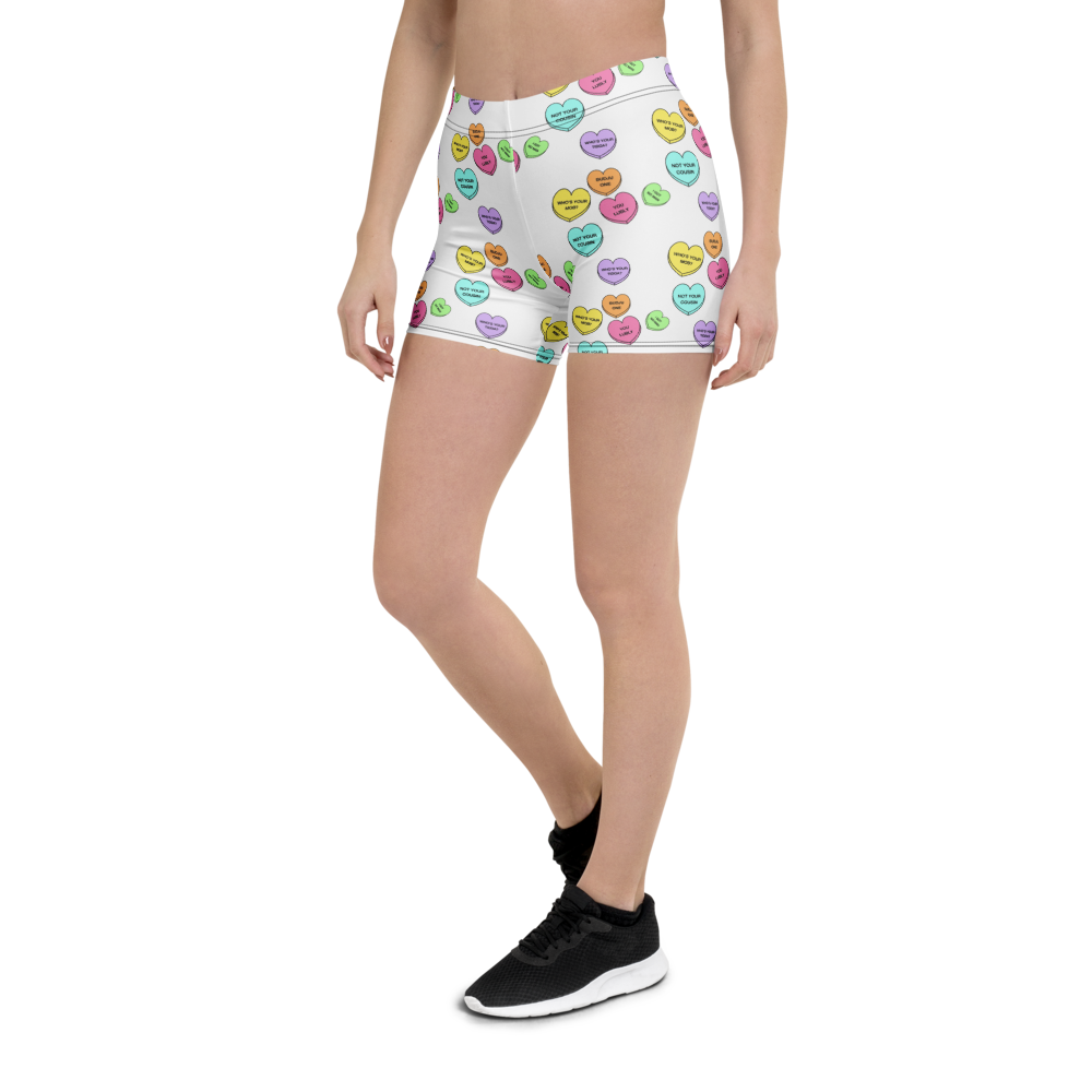Mid-Rise Everyday Shorts - Candy Hearts