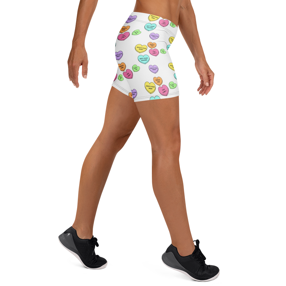 Mid-Rise Everyday Shorts - Candy Hearts
