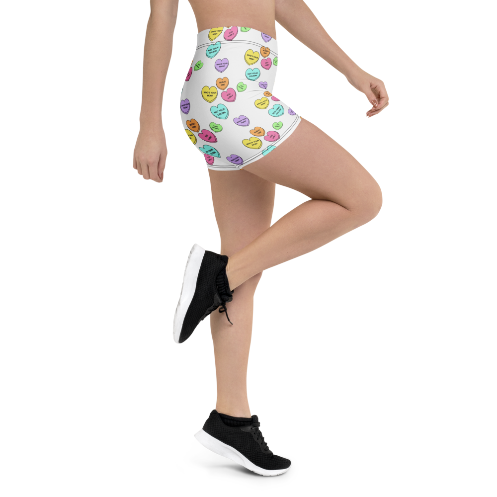 Mid-Rise Everyday Shorts - Candy Hearts