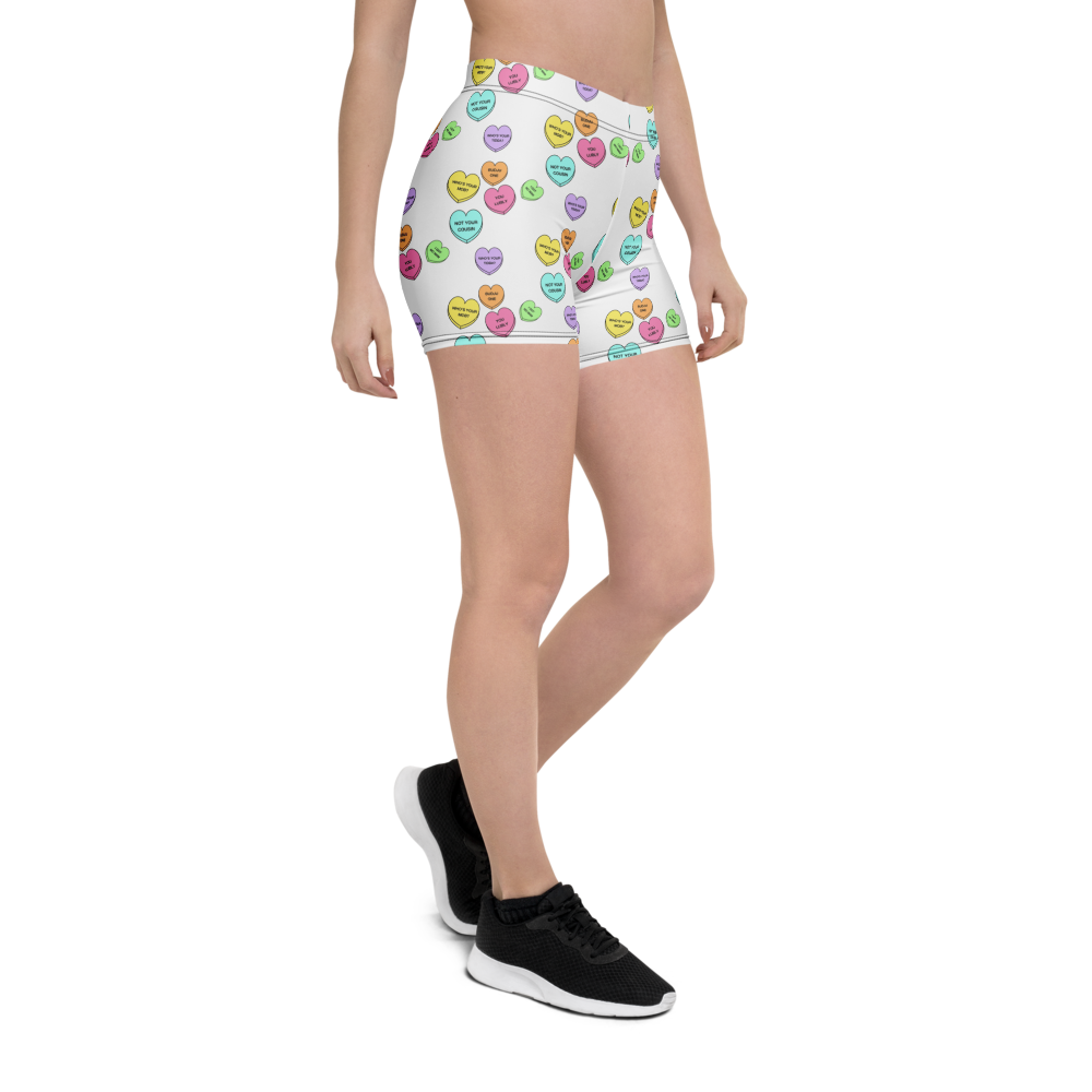 Mid-Rise Everyday Shorts - Candy Hearts