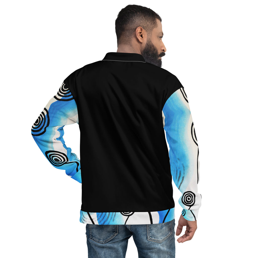 Unisex Bomber Jacket - Ocean x Black